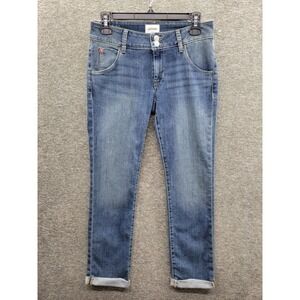 Hudson Jeans Women's 26 Blue Collin Cuffed Crop Mid Rise Straight Leg Denim NWOT